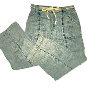 Jane + Delancey Womens Medium Wide Leg Lyocell Pants Blue